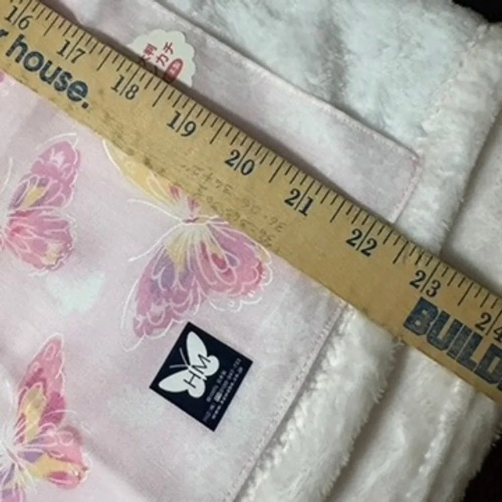 HM Scarf Handkerchief Butterfly Gauze Pink Purple Yellow 22